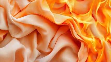 Aufkleber - Orange Fabric Texture.
