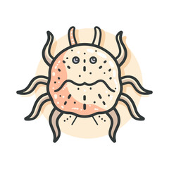 Canvas Print - Dust mite allergy vector icon