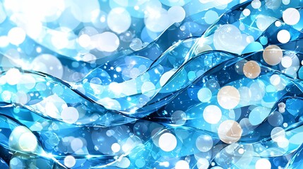 Fototapete - Blue Abstract Waves.