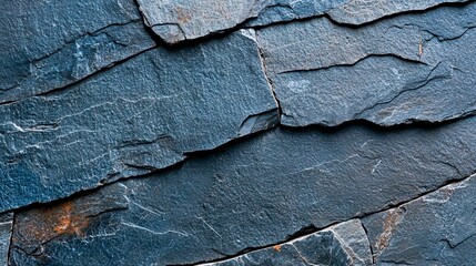 Poster - Blue Stone Wall Texture.