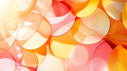 Fototapete - Abstract Orange Circles.