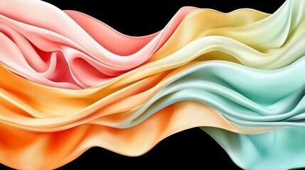 Fototapete - Flowing Fabric.