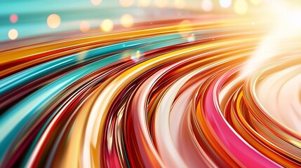 Poster - Abstract Swirling Lines.
