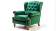 © Wanlop - a photo image of a bold and playful green fabric recliner chair with a vibrant emerald tone and oversized buttons