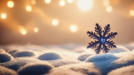 Wall Mural - Snowflake Christmas Background with Copy Space