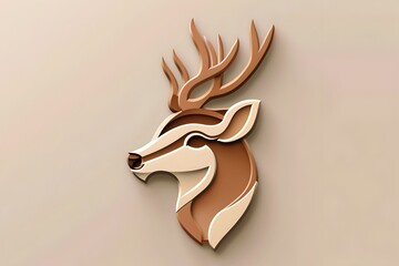 Wall Mural - Organic Animal Logo with Natural Aesthetic