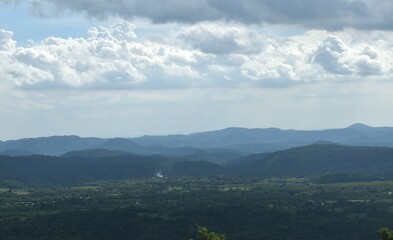 landscape of tree on mountain at Chet kod in Thailand