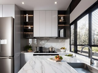 Poster - modern kitchen interior photo