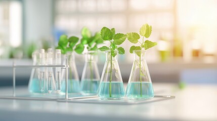 Plant in Laboratory Erlenmeyer Flask.