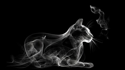 animals emerging from smoke