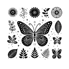 Butterfly icon vector.