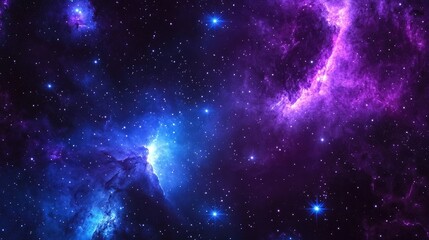 purple and blue stars in a space background