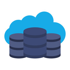 Canvas Print - Cloud database Icon