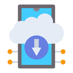 Poster - Mobile cloud Icon