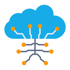 Canvas Print - Cloud computing Icon