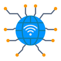 Sticker - Wireless network Icon