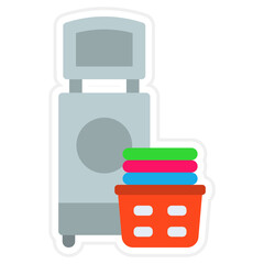 Wall Mural - Washing clothes Icon