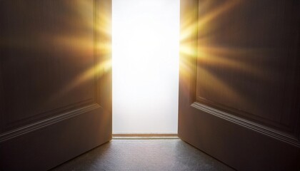 Wall Mural - bright light shines through doorway