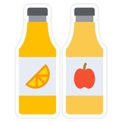 Sticker - Juice bottles Icon