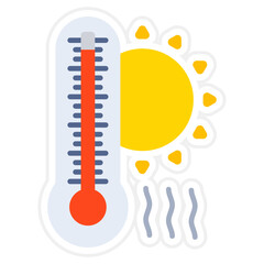 Canvas Print - Hot temperature Icon