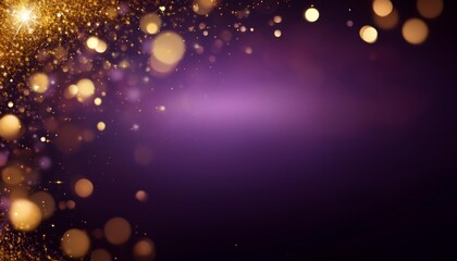 Sticker - abstract elegant dark purple background with golden lighting effect sparkle luxury template design generative ai