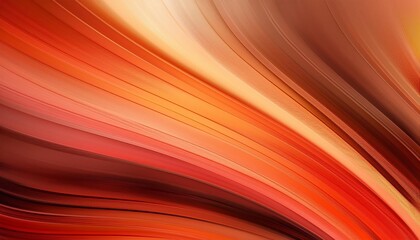 Wall Mural - curved speed lines background or backdrop with coral firebrick and coffee colors dreamy digital abstract art