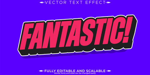 Poster - Retro sticker text effect, editable 70s and 80s text style