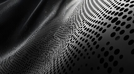 Poster - Black and white tone Exterior architectural detail of aluminium perforated cladding facade of modern buildings Abstract Urban metropolis background : Generative AI
