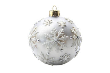 white Christmas ball isolated on a white background