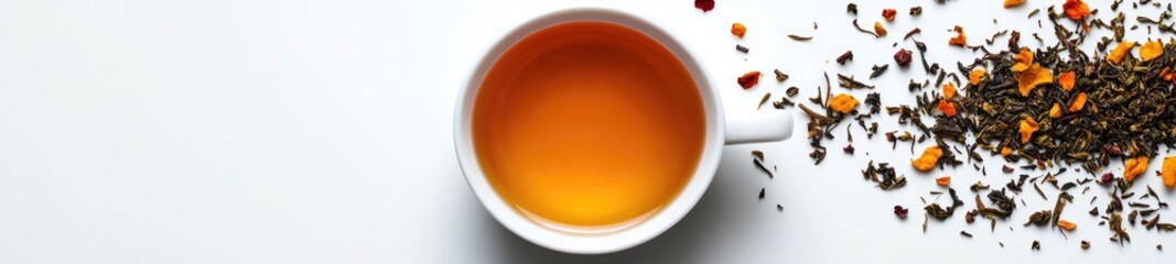 A Cup of Herbal Tea on a White Background