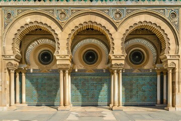 Moorish Architecture with Arches and Tilework