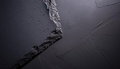 Wall Mural - dark gray plaster surface corner