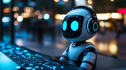 Leinwandbilder - Chatbot conversation Ai Artificial Intelligence technology online customer serviceDigital chatbot robot application OpenAI generate financial investment stock marketVirtual assistant o : Generative AI