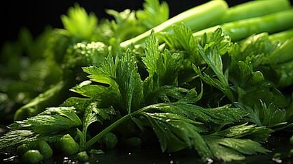 Sticker - bunch of fresh green parsley