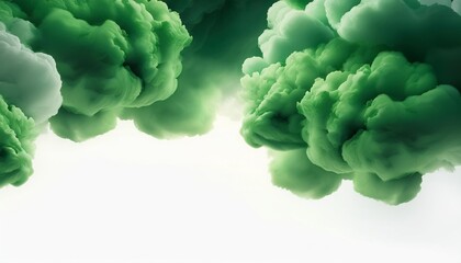 Wall Mural - falling green clouds abstract background banner