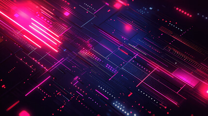 abstract future technology background with lights purple neon light motion streaming movement led fuchsia