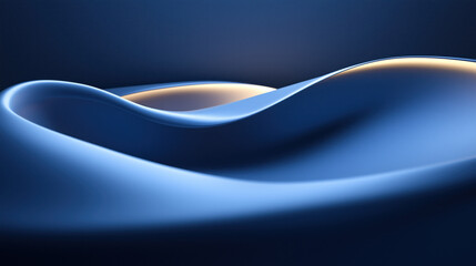 abstract blue background with waves cream 3d form movement motion