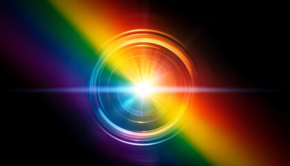 Wall Mural - optical rainbow lens flare effect 03