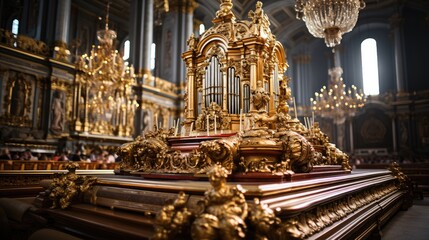 Canvas Print - old book in the church  