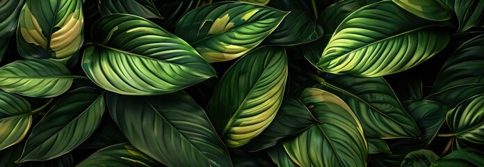 Canvas Print - Tropical Green Leaf Texture