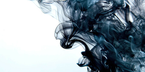 Poster - Black smoke on a white background