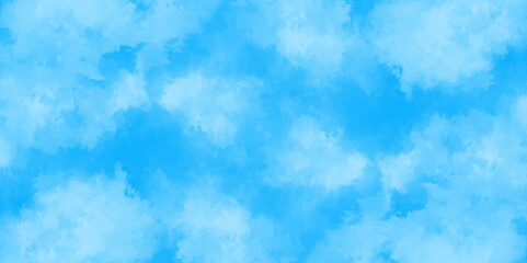 Wall Mural - blue sky with clouds. light sky blue shades watercolor background. sky nature landscape background. 