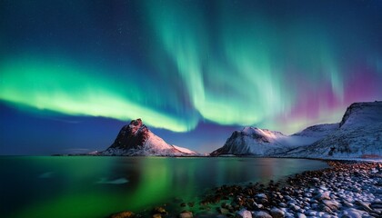 Canvas Print - northern lights aurora borealis