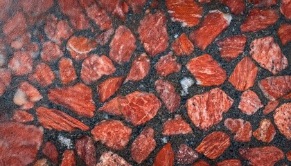 natural stone red granite texture background bright hard red granite texture treated polished surface facing material horizontal stone background