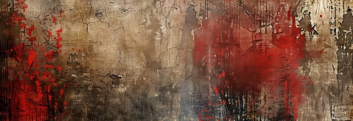 Wall Mural - Abstract Art of Red and Brown Hues