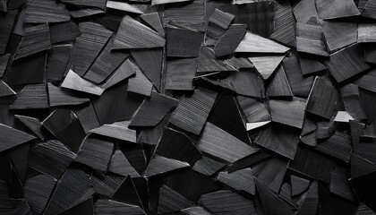 Wall Mural - black gray patch wood texture background black and white plywood scrap texture surface