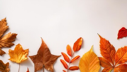 Wall Mural - autumn leaves arrangement set01