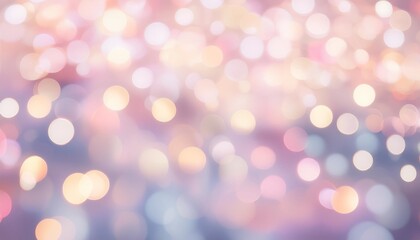 Poster - pastel bokeh lights abstract background christmas new year celebration banner wallpaper dreamy festive background