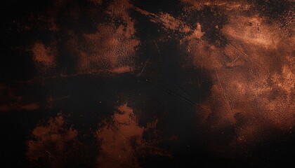 old grunge copper bronze rusty texture dark black background effect