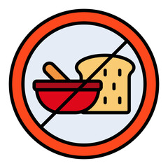 Wall Mural - No food Icon